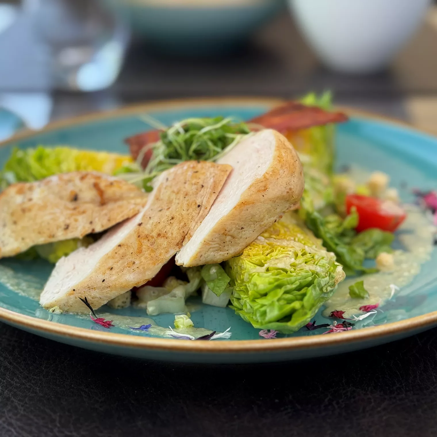 Caesar Salad im Restaurant Kesselhaus, Hotel Riverside Caesar Salad im Restaurant Kesselhaus, Hotel Riverside